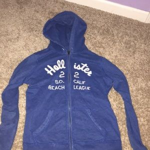 Blue women’s hollister zip up